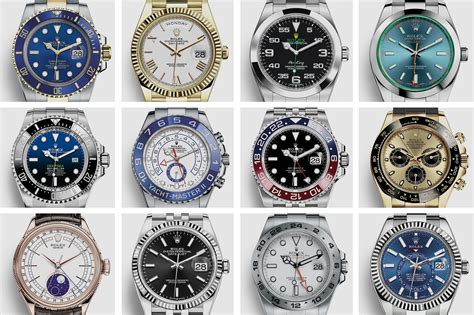 different type of rolex watches|rolex watch models by year.